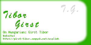 tibor girst business card